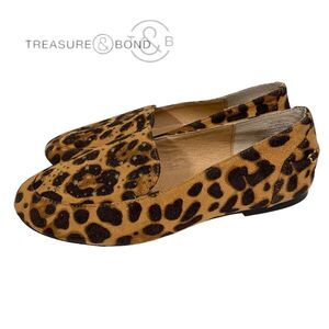 Treasure & Bond Kids Cheetah Slip-On Flats Loafers 4 4M